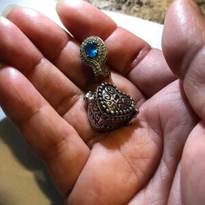 2 pieces lot of Silver Heart Pendant and 1 Side of Earrings